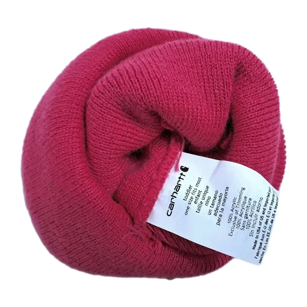 Carhartt Kids Toddler Beanie Winter Knit Hat Pink